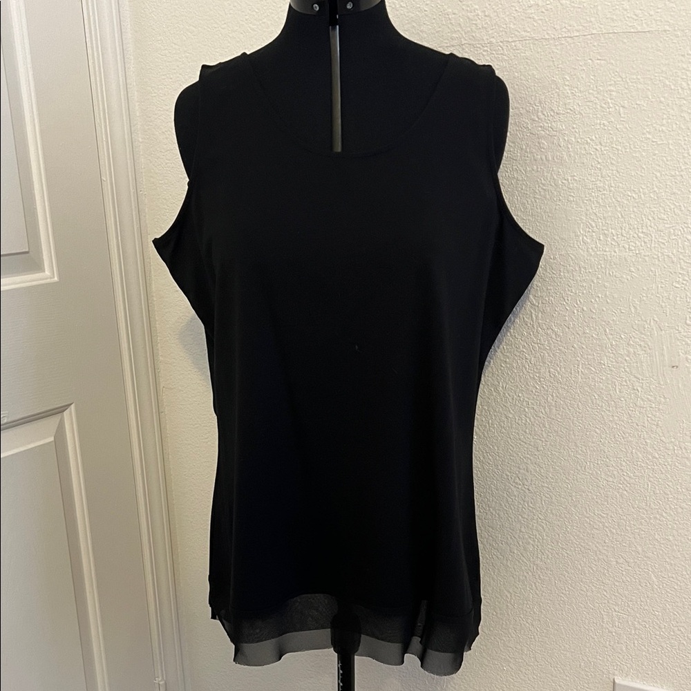 *30% OFF ANY 2 + ITEMS*   Coldwater Creek Black Sleeveless Top XL